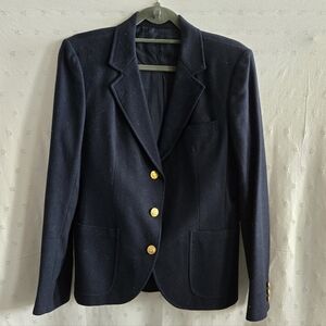 Stanley Blacker Navy Blazer with Gold Buttons - Classic Tailored Jacket